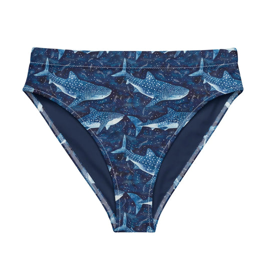 Whale Shark Dream Eco High-Waisted Bikini Bottom - 