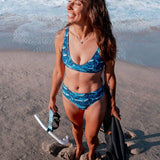 Blacktip Shark Drift Eco High-Waisted Bikini Bottom -  - ["shark","shark watch","swim","Wildlife","women"]