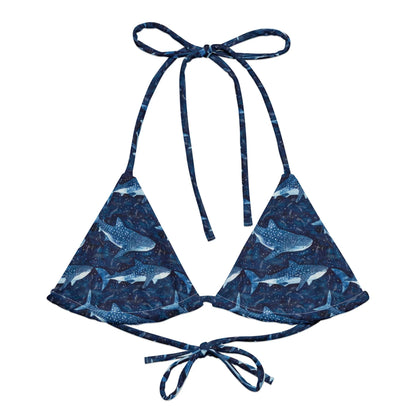 Whale Shark Dream Eco String Bikini Top - 