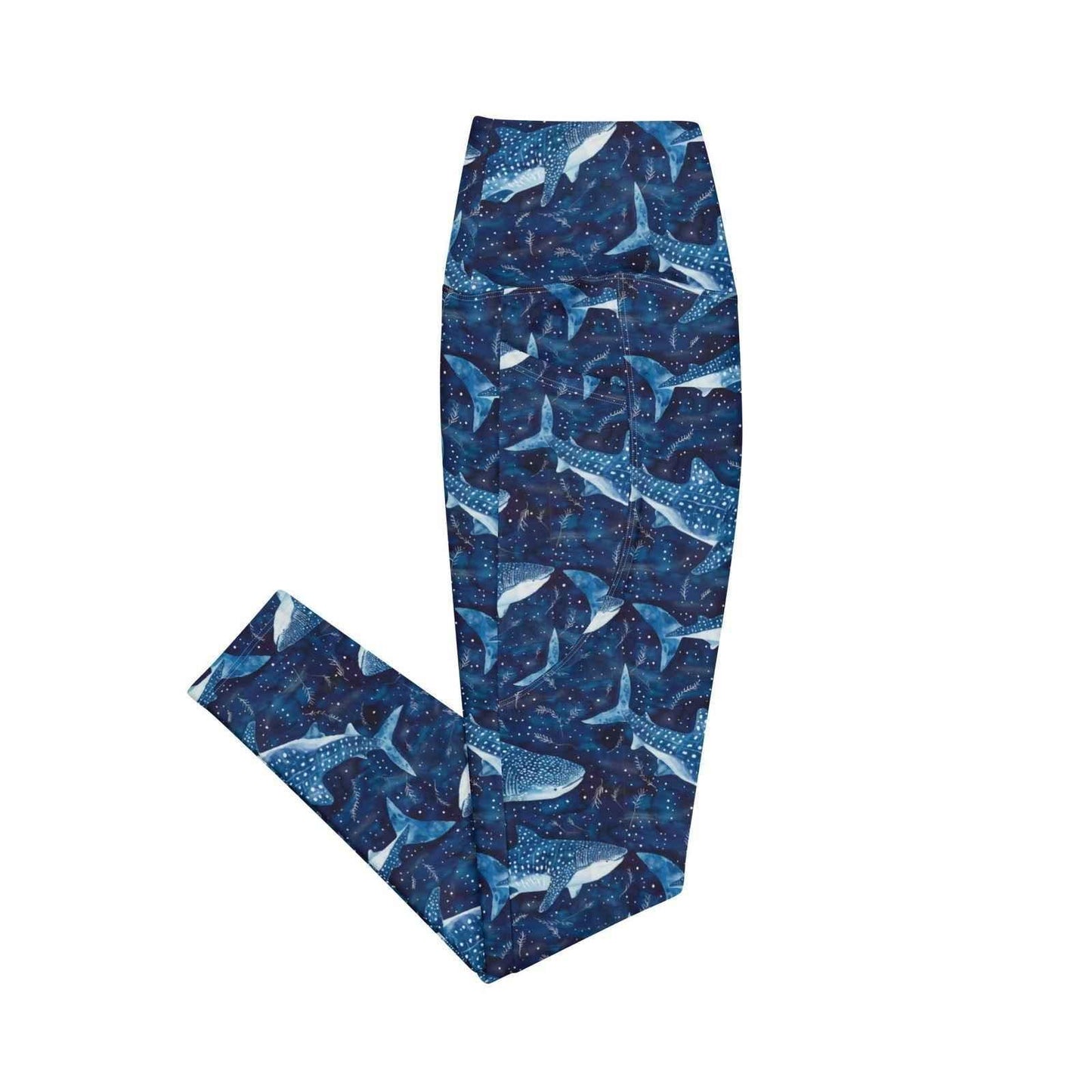 Whale Shark Dream Eco Swim Leggings With Pockets - 