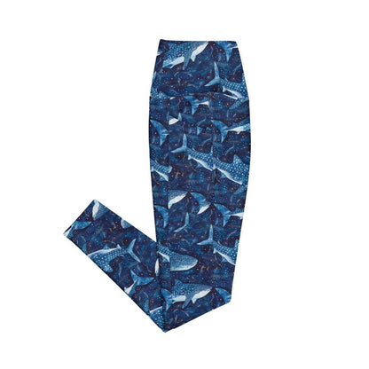 Whale Shark Dream Eco Swim Leggings With Pockets - 