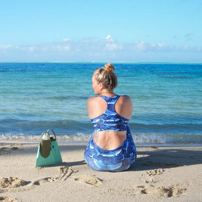 Whale Shark Dream Eco Swim Leggings With Pockets - 