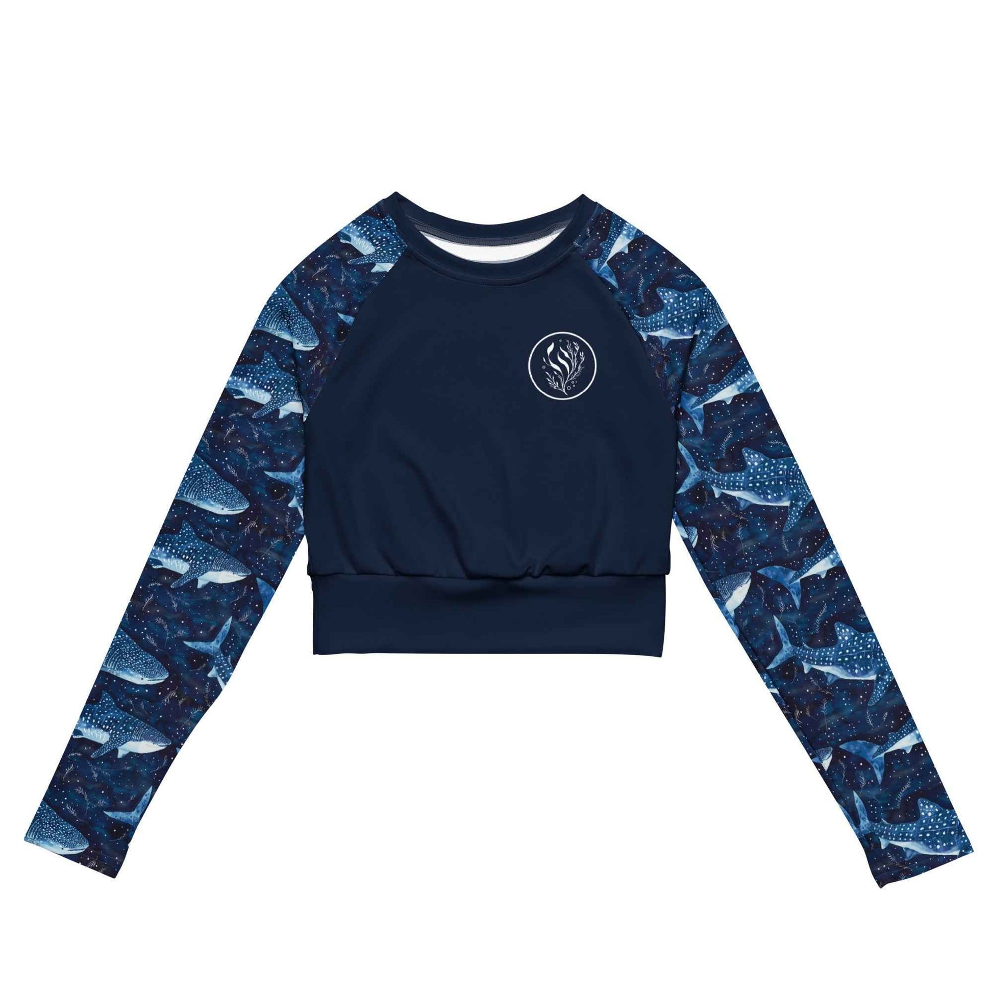 Tropical Reef Fish Eco Cropped Rash Guard Solid - 