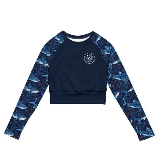 Tropical Reef Fish Eco Cropped Rash Guard Solid - 