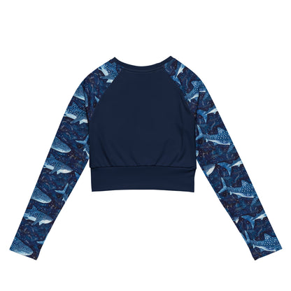 Whale Shark Dream Eco Cropped Rash Guard Solid - 
