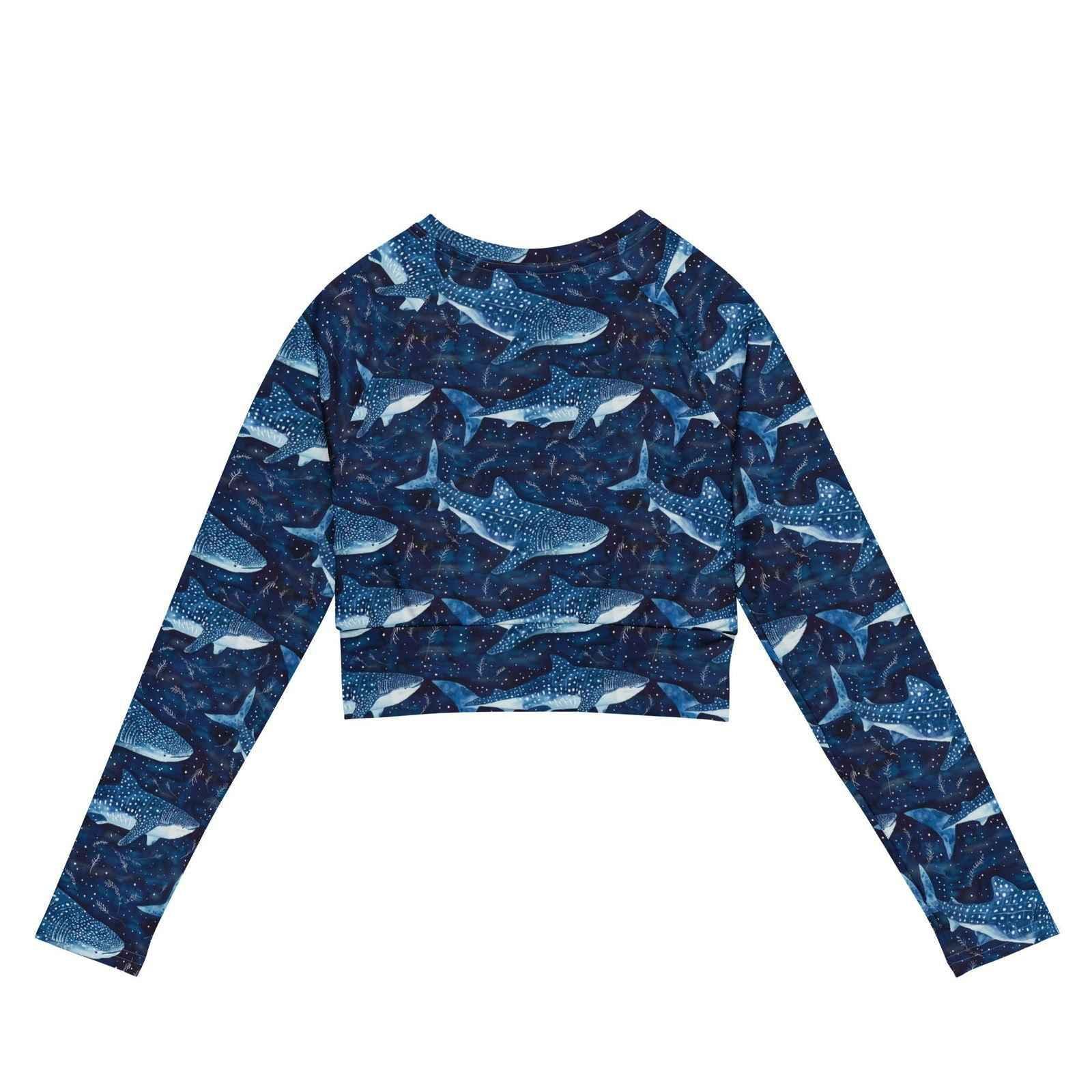 Whale Shark Dream Eco Cropped Rash Guard - 