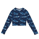 Spotted Eagle Ray Eco Cropped Rash Guard -  - ["rash guard","ray","Spotted Eagle Ray","Wildlife","women"]