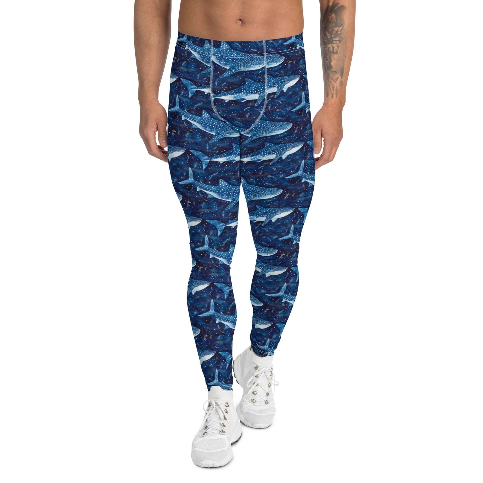 Whale Shark Dream Men's Swim Leggings - 