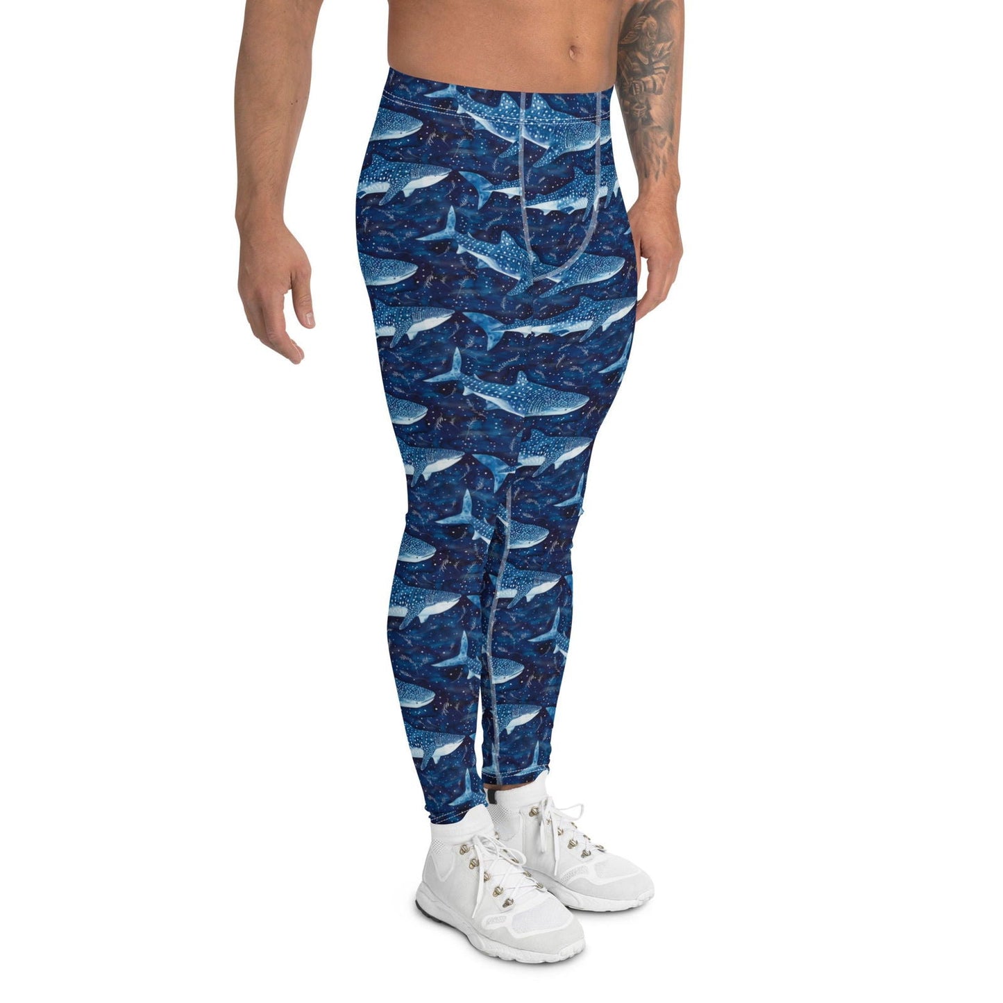 Whale Shark Dream Men's Swim Leggings - 
