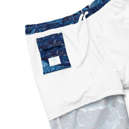 Whale Shark Dream Men's Swim Trunks - 