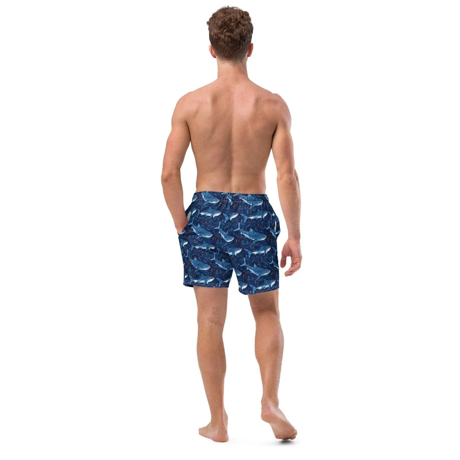Whale Shark Dream Men's Swim Trunks - 
