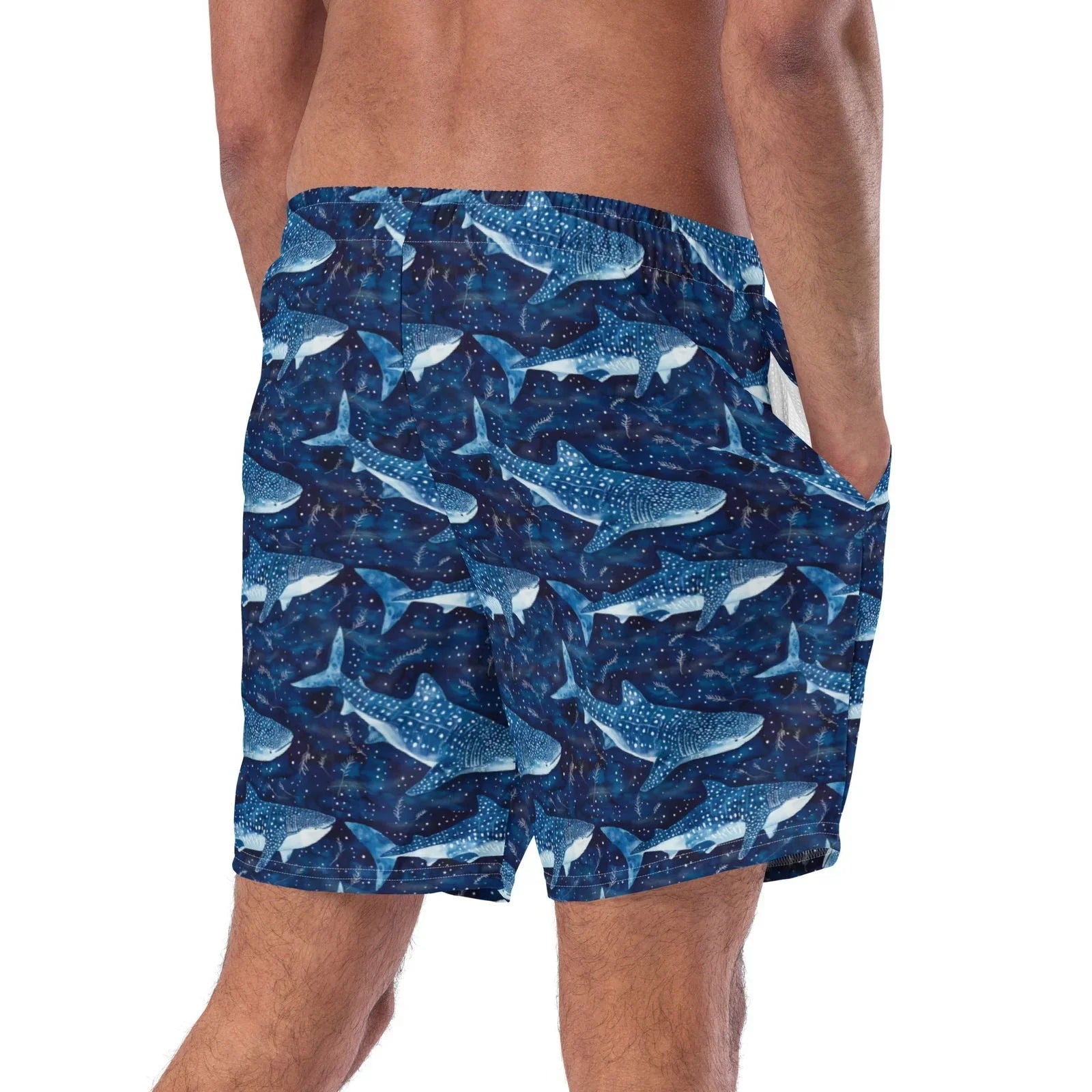 Whale Shark Dream Men's Swim Trunks - 