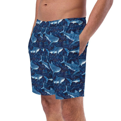 Whale Shark Dream Men's Swim Trunks - 