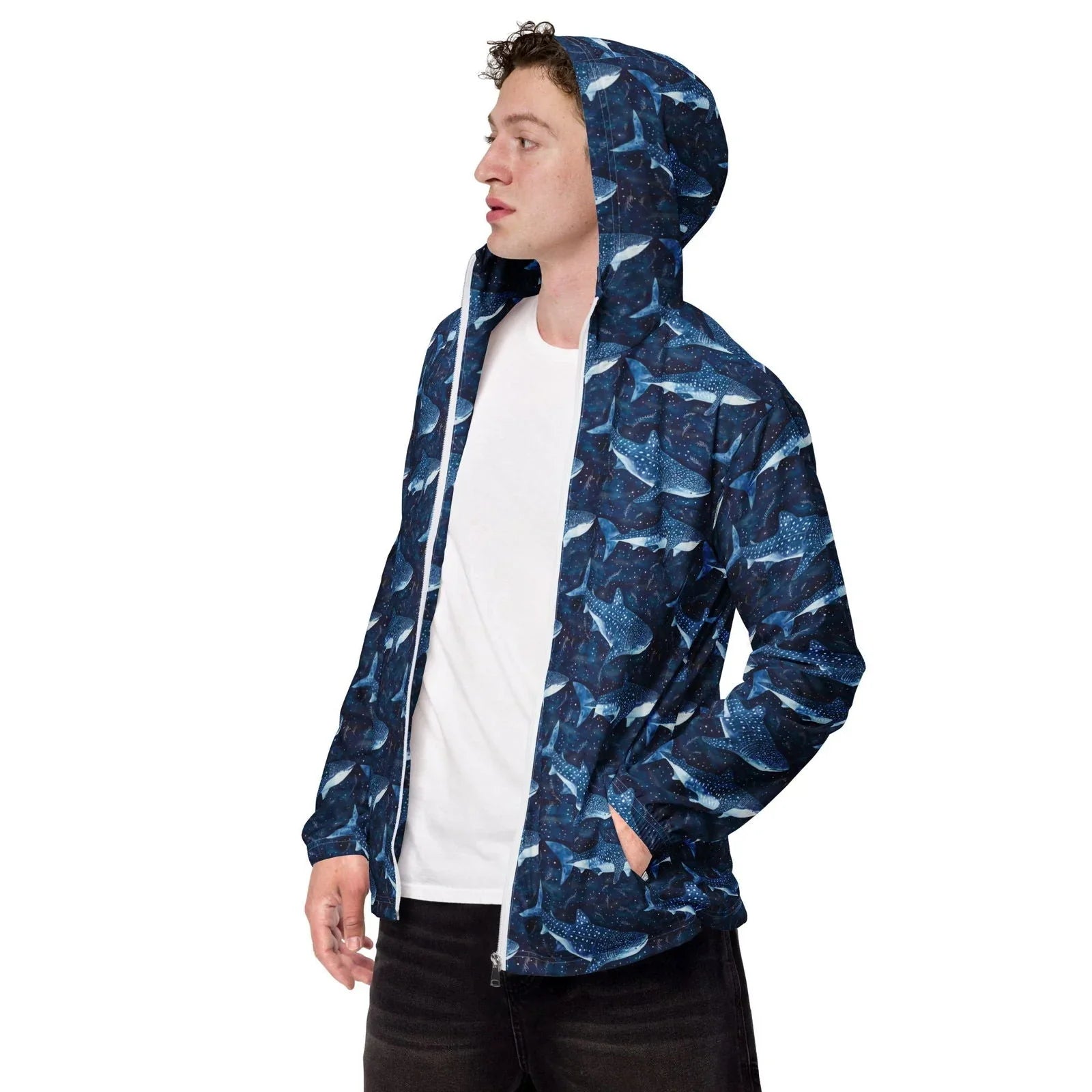 Whale Shark Dream Men’s Windbreaker - 