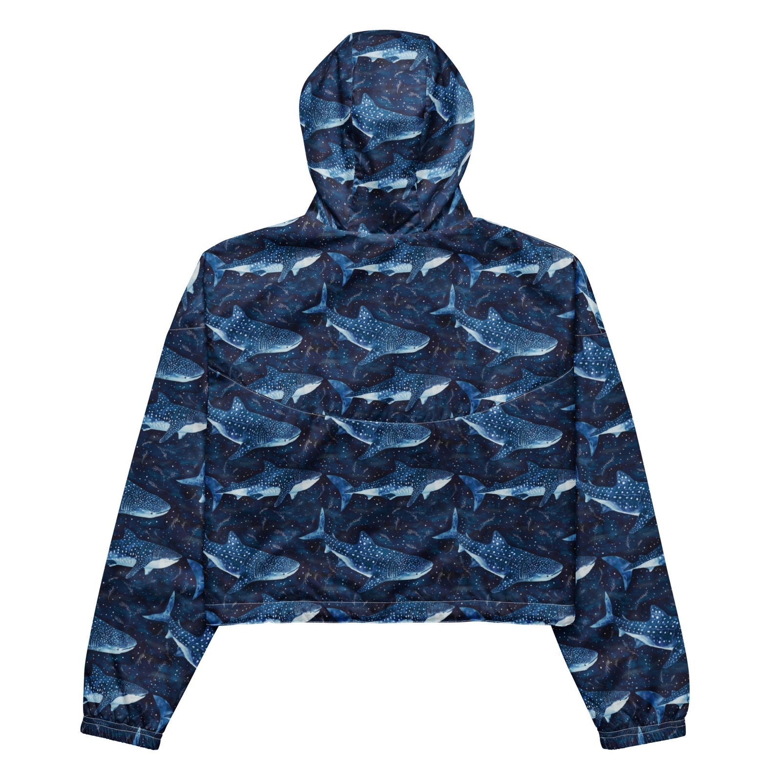 Whale Shark Dream Women’s Cropped Windbreaker - 