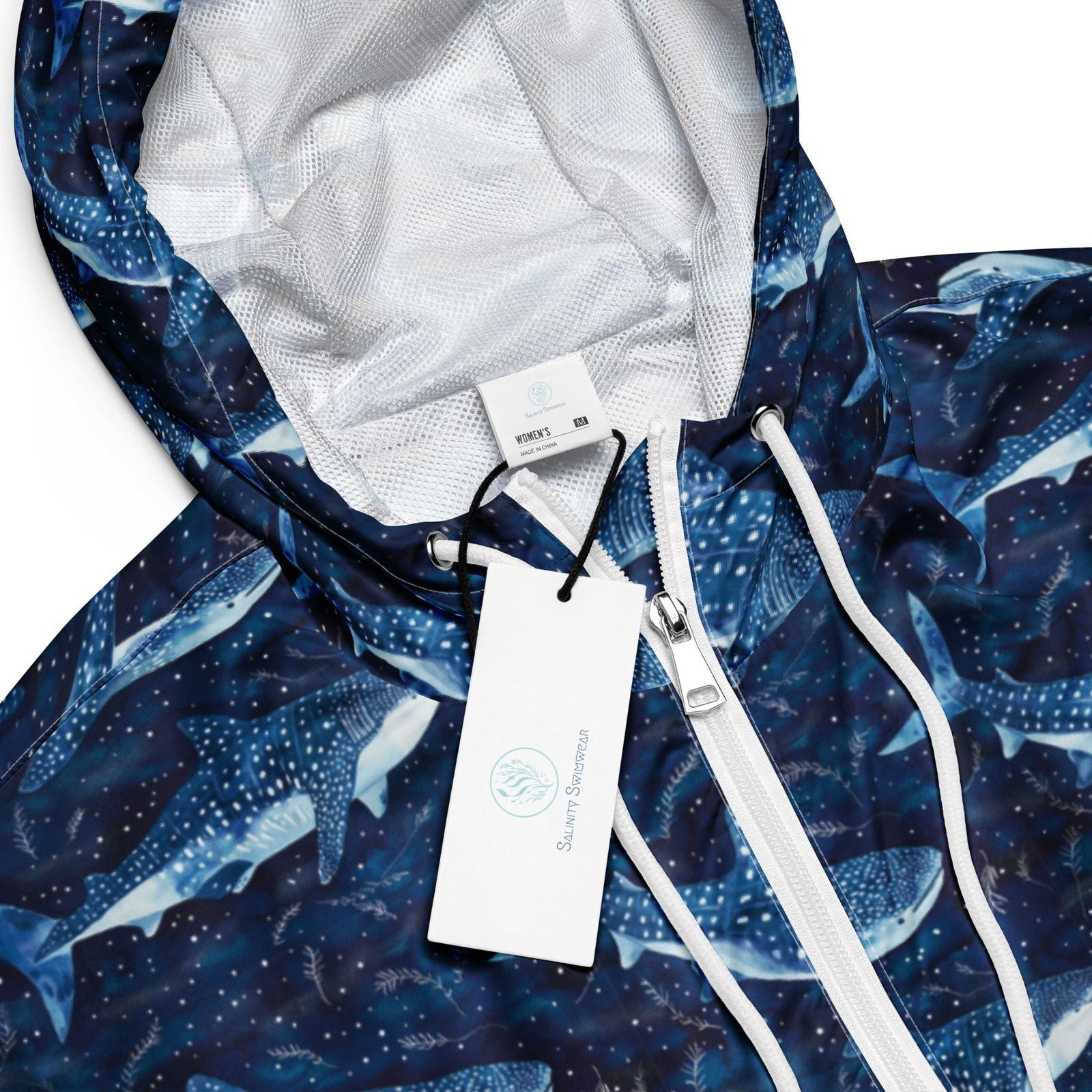 Whale Shark Dream Women’s Cropped Windbreaker - 