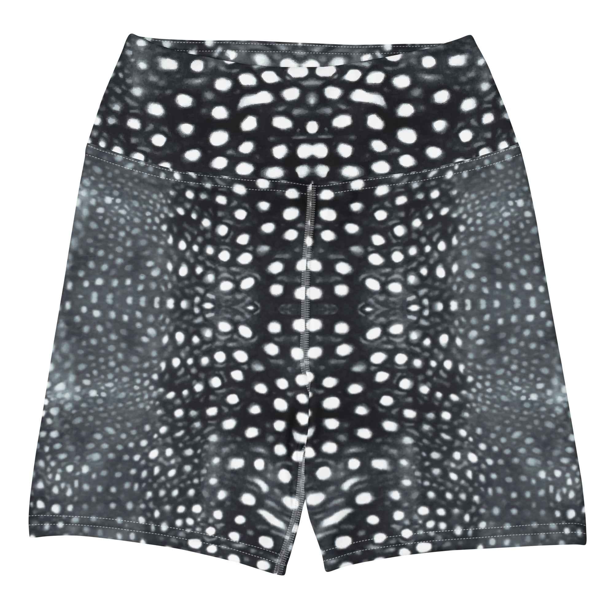 Whale Shark Mosaic B&W 4" Inch Dive Shorts -  - ["Short","whale shark","Whale Shark Mosaic B&W","women"]