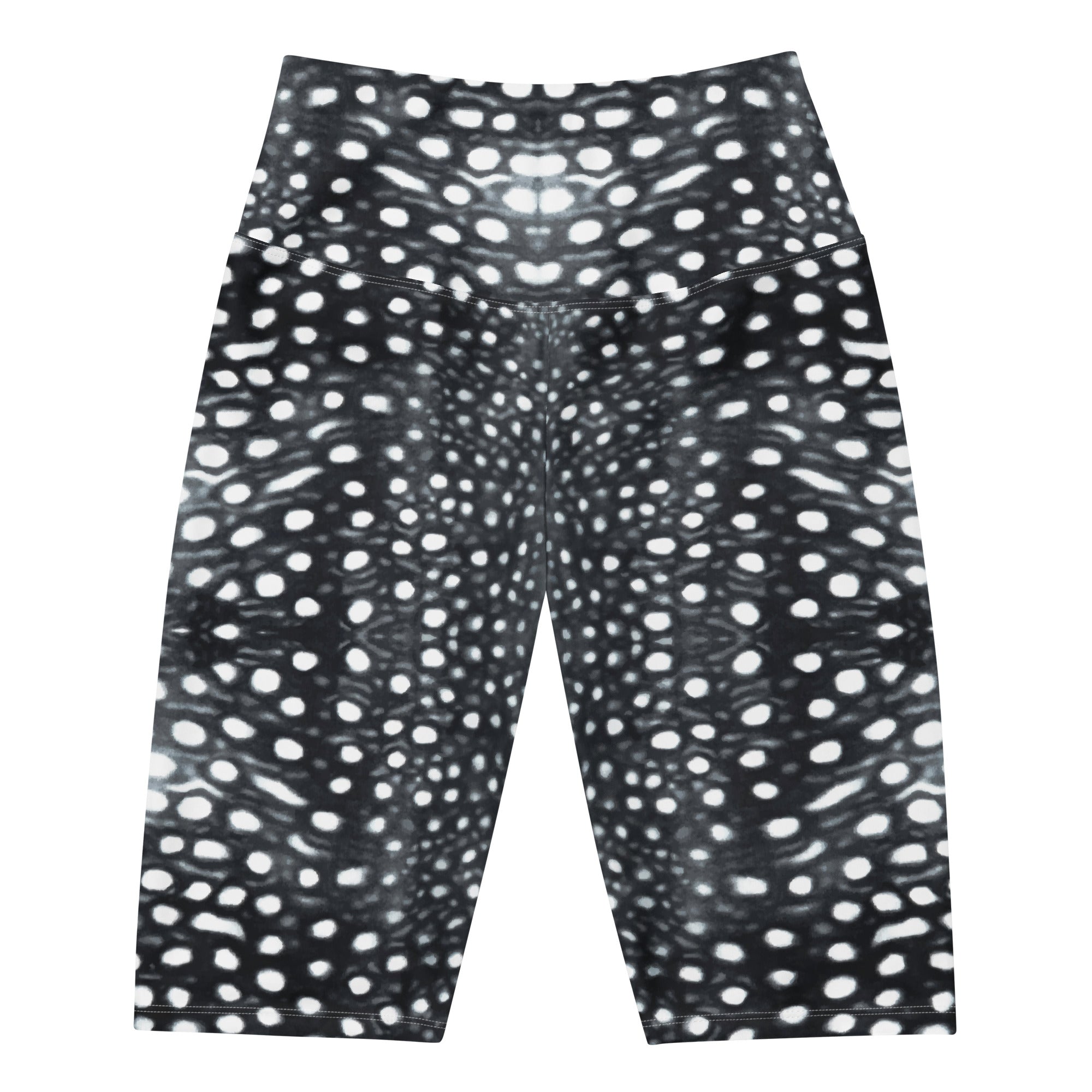 Whale Shark Mosaic B&W 8" Inch Dive Shorts -  - ["Short","whale shark","Whale Shark Mosaic B&W","women"]