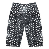 Whale Shark Mosaic B&W 8" Inch Dive Shorts -  - ["Short","whale shark","Whale Shark Mosaic B&W","women"]