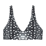 Whale Shark Mosaic B&W Eco Bikini Top -  - ["swim","whale shark","Whale Shark Mosaic B&W","women"]