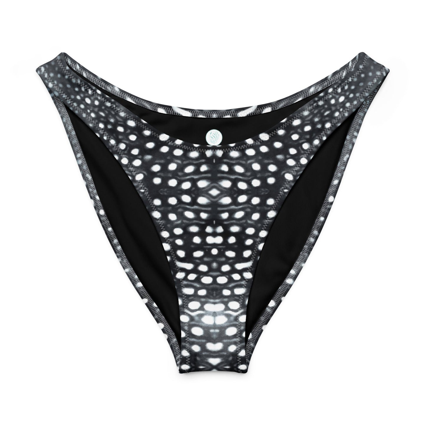 Whale Shark Mosaic Eco High-Leg Cheeky Bikini Bottom - 