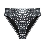 Whale Shark Mosaic B&W Eco High-Waisted Bikini Bottom -  - ["swim","whale shark","Whale Shark Mosaic B&W","women"]