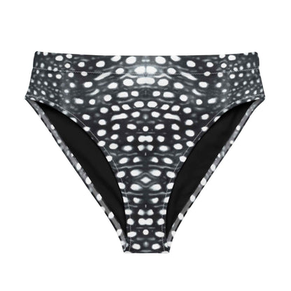 Whale Shark Mosaic B&W Eco High-Waisted Bikini Bottom - 