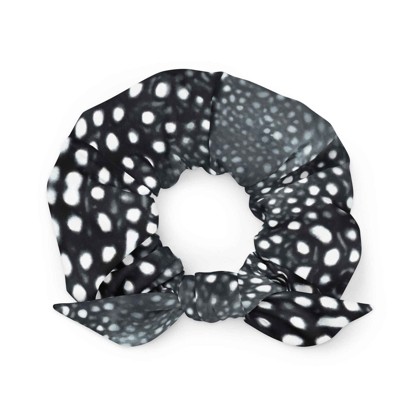 Whale Shark Mosaic B&W Eco-Scrunchie - 