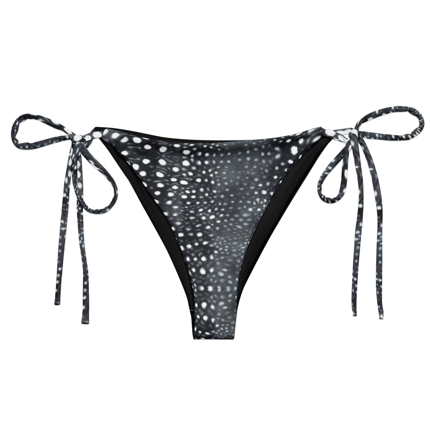 Whale Shark Mosaic B&W Eco String Bikini Bottom - 