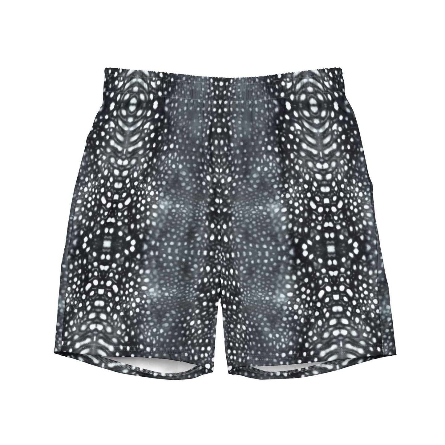 Whale Shark Mosaic B&W Eco Swim Trunks - 
