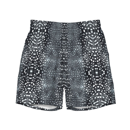 Whale Shark Mosaic B&W Eco Swim Trunks - 