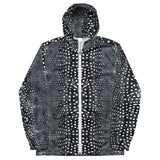 Whale Shark Mosaic B&W Men’s Windbreaker -  - ["Jacket","men","whale shark","Whale Shark Mosaic B&W"]