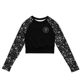 Whale Shark Mosaic Eco Cropped Rash Guard Solid -  - ["rash guard","whale shark","Whale Shark Mosaic","women"]