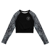 Whale Shark Mosaic Eco Cropped Rash Guard Solid -  - ["rash guard","whale shark","Whale Shark Mosaic","women"]