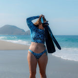 Whale Shark Mosaic Eco High-Leg Cheeky Bikini Bottom -  - ["swim","whale shark","Whale Shark Mosaic","women"]