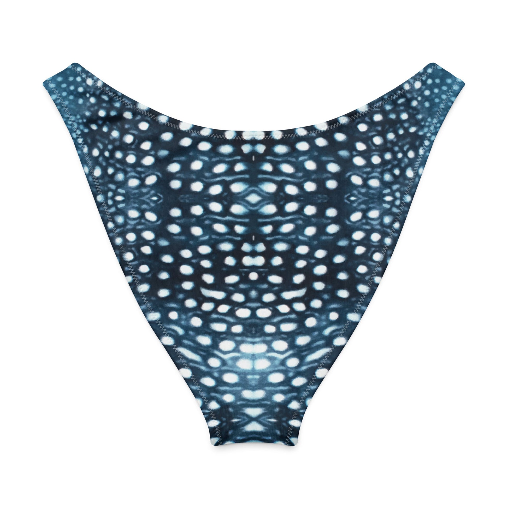 Whale Shark Mosaic Eco High-Leg Cheeky Bikini Bottom - 
