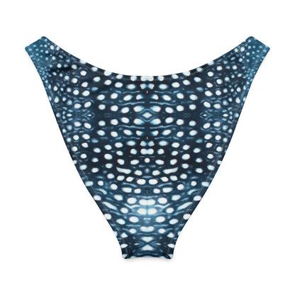 Whale Shark Mosaic Eco High-Leg Cheeky Bikini Bottom - 