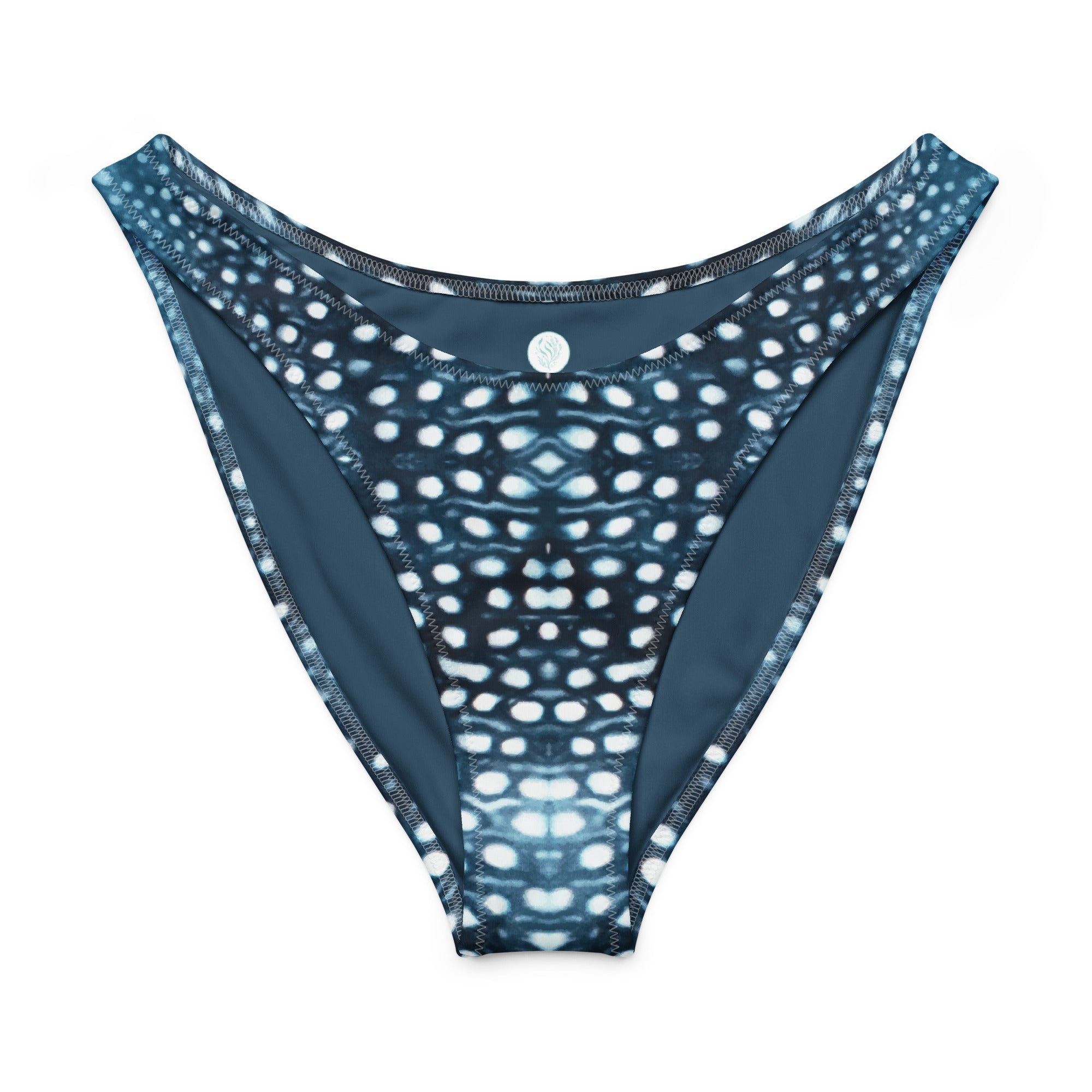 Whale Shark Mosaic Eco High-Leg Cheeky Bikini Bottom -  - ["swim","whale shark","Whale Shark Mosaic","women"]