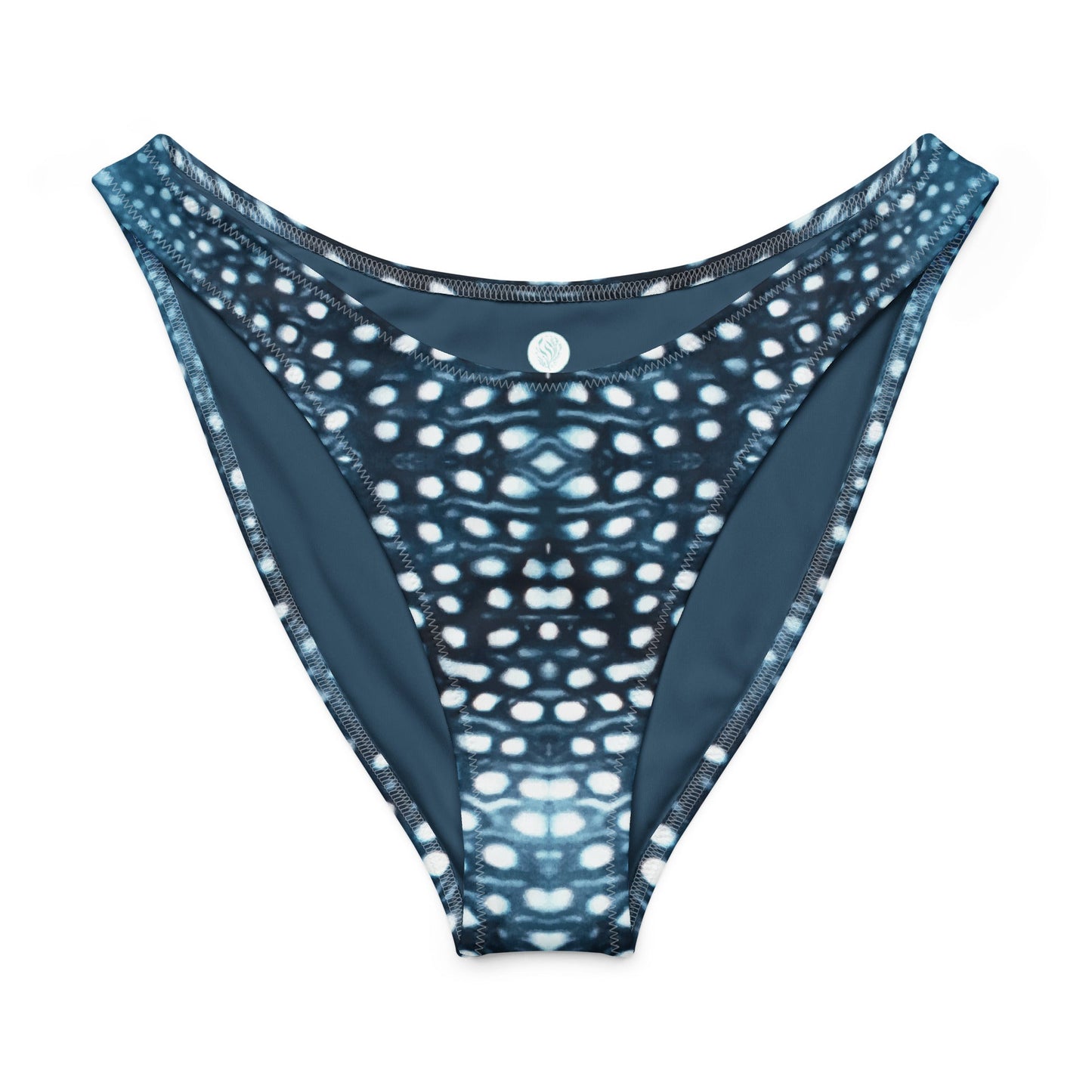 Whale Shark Mosaic Eco High-Leg Cheeky Bikini Bottom - 