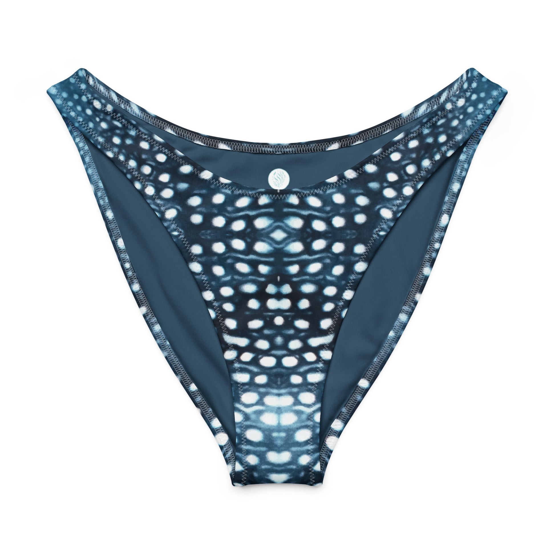 Whale Shark Mosaic Eco High-Leg Cheeky Bikini Bottom - 