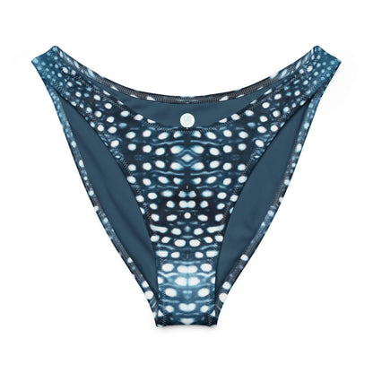 Whale Shark Mosaic Eco High-Leg Cheeky Bikini Bottom - 