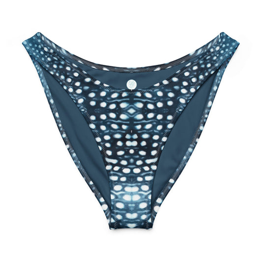 Whale Shark Mosaic Eco High-Leg Cheeky Bikini Bottom - 