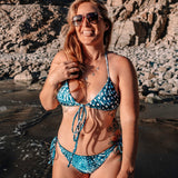 Whale Shark Mosaic Eco String Bikini Top -  - ["swim","Whale shark","Whale Shark Mosaic","women"]