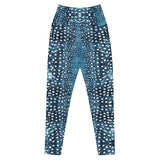 Whale Shark Mosaic Eco Swim Leggings With Pockets -  - ["leggings","whale shark","Whale Shark Mosaic","women"]