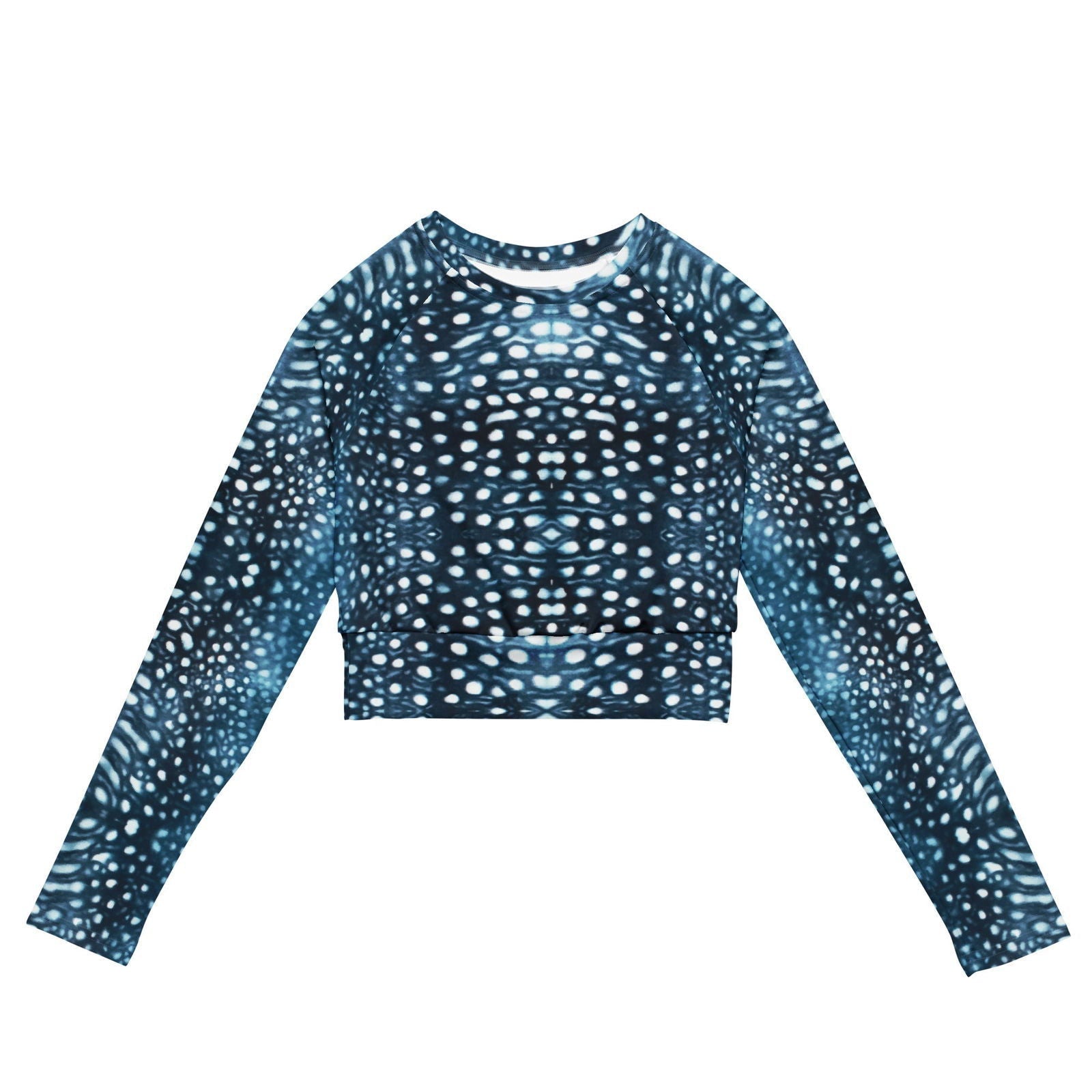 Whale Shark Mosaic Eco Cropped Rash Guard - 
