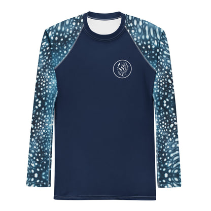 Whale Shark Mosaic Men's Rash Guard - 