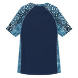 Whale Shark Mosaic Men’s Short Sleeve Swim Shirt -  - ["Men","Rash guard","whale shark","Whale Shark Mosaic"]