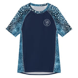 Whale Shark Mosaic Men’s Short Sleeve Swim Shirt -  - ["Men","Rash guard","whale shark","Whale Shark Mosaic"]