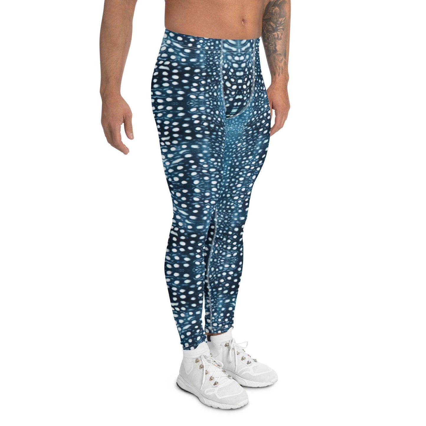 Whale Shark Mosaic Men's Swim Leggings - 