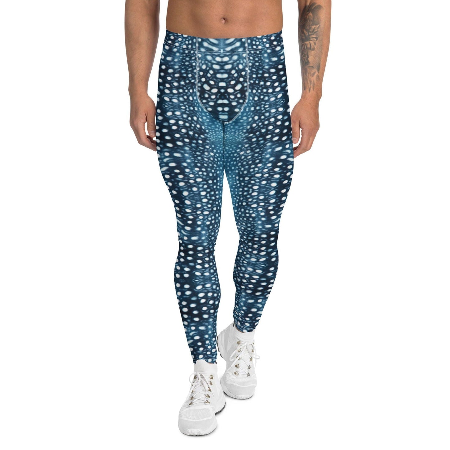 Whale Shark Mosaic Men's Swim Leggings - 